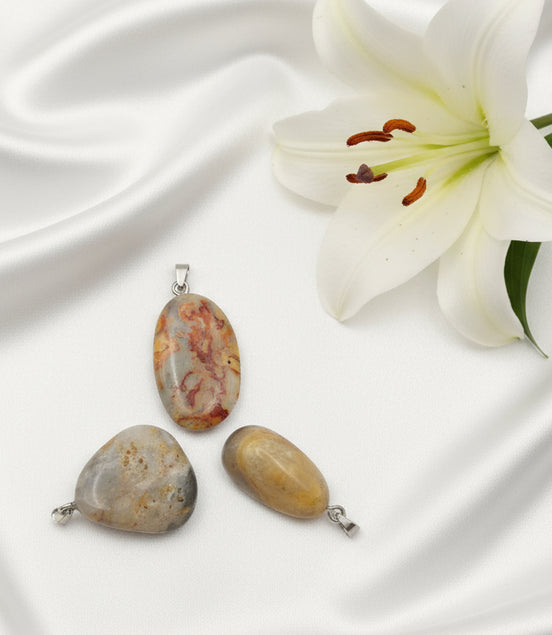 Pierre, pendentif en agate crazy lace
