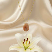 Collier et Pierre de soleil roulée qualité AA au choix
