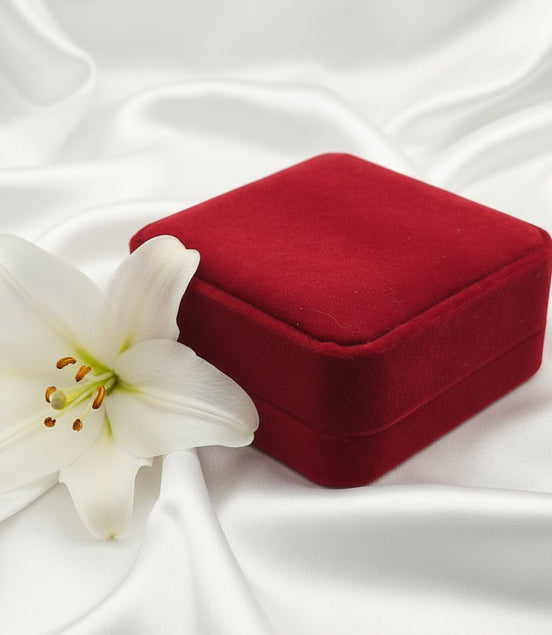 Écrin velours luxe, rouge, beige, pour bracelet