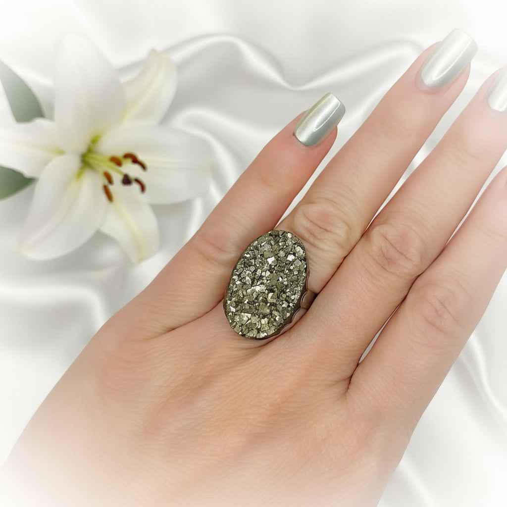Bague en Pyrite brute