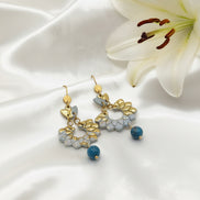 Boucles d’Oreilles Rosa Apatite en doré