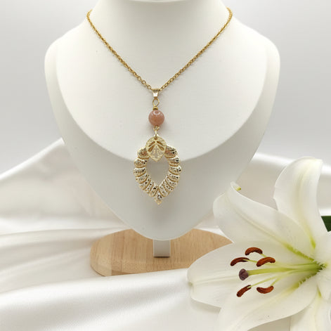 Boucles d'oreilles en pierre de lune et polymère