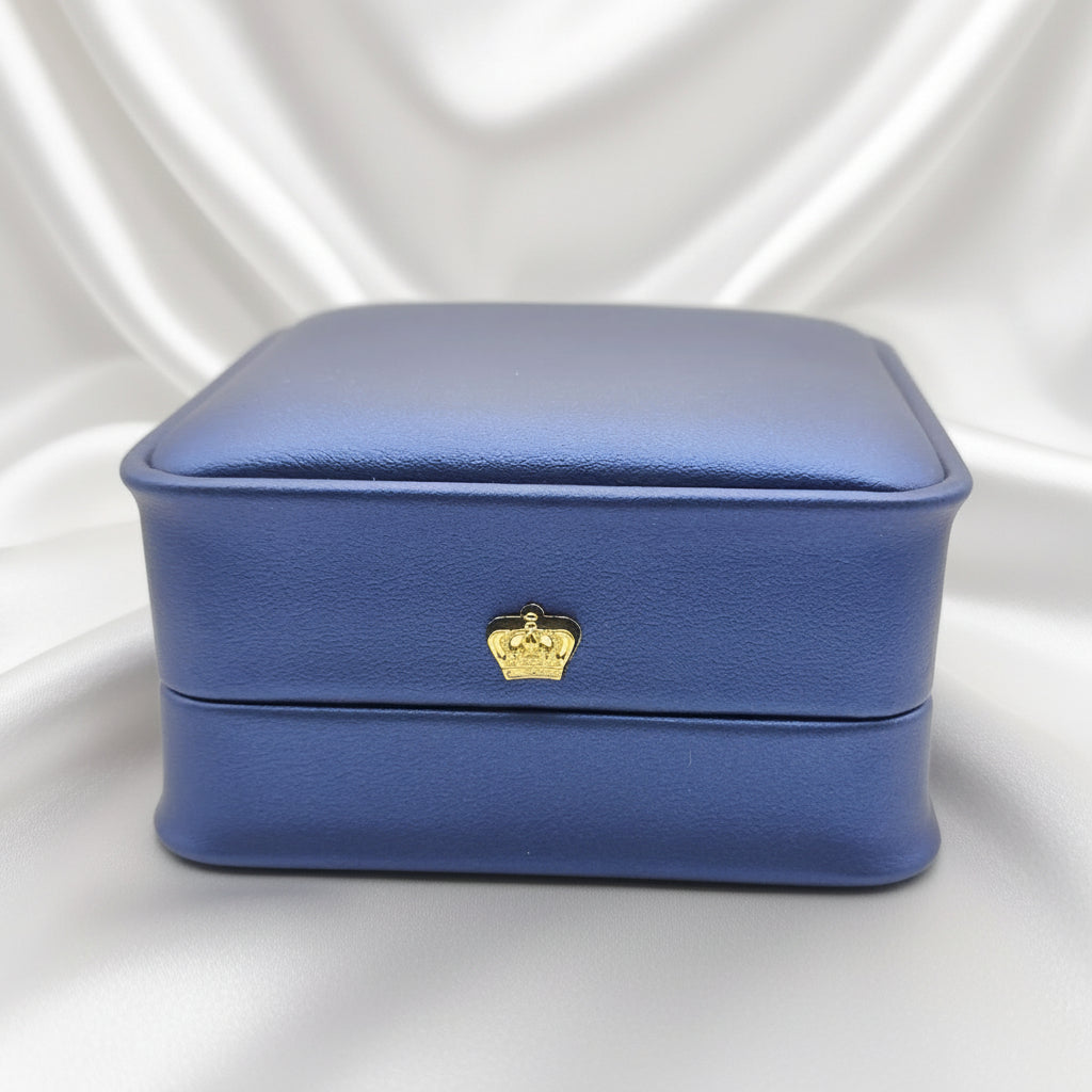 Écrin luxe bleu pour bijoux