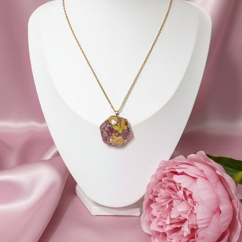 collier rhodonite originale fait mains
