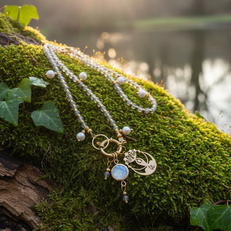 collier de perle en labradorite