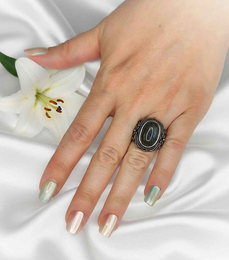 Bague en argent s925 et labradorite