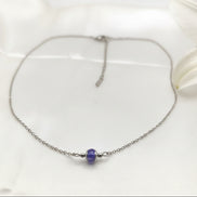 collier tanzanite argenté