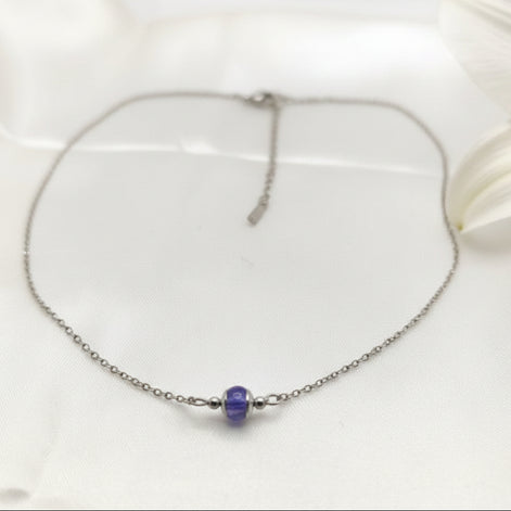 collier tanzanite argenté
