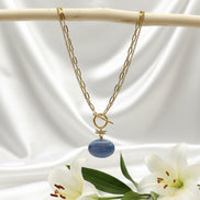  collier Tour de cou en acier inoxydable en cyanite