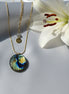 collier doré labradorite ronde extra 70300