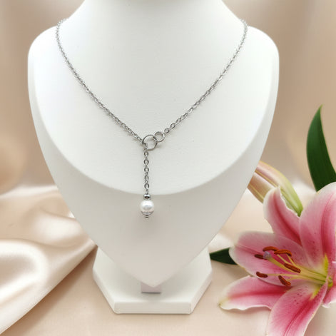 collier ajustable perle coulissante