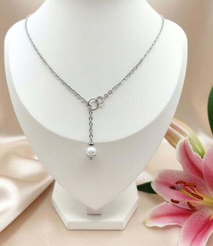 collier ajustable perle coulissante