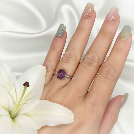 Bague en améthyste argenté au choix