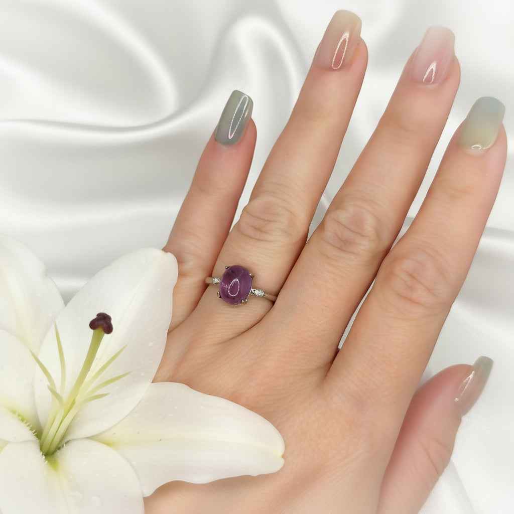 Bague en améthyste argenté au choix