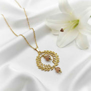 Collier sur mesure – Couronne de Laurier et Pierre Naturelle