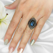 Bague en argent s925 et labradorite