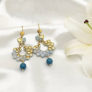Boucles d’Oreilles Rosa Apatite en doré