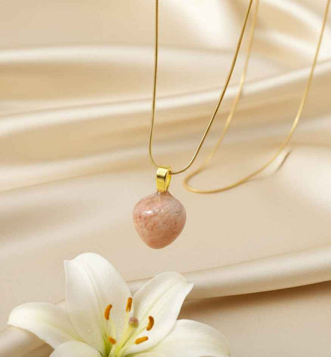 Collier et Pierre de soleil roulée qualité AA au choix