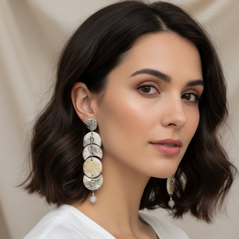 boucles d'oreilles femme lunaire 