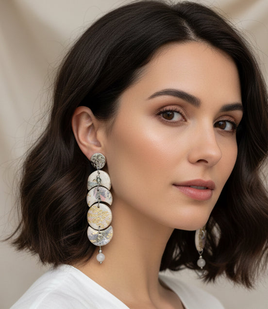 boucles d'oreilles femme lunaire 