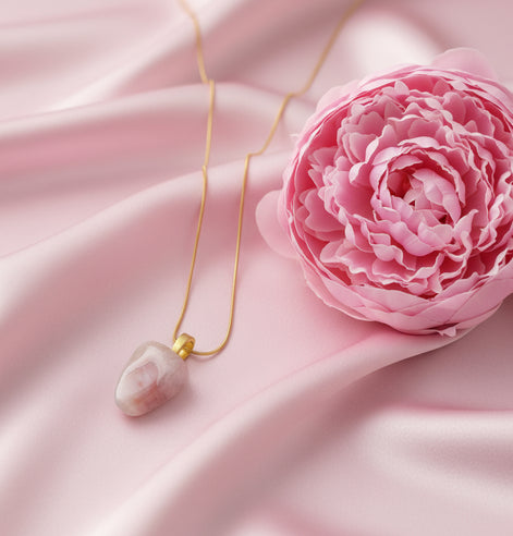 Pendentif ou pierre libre en Agate du Botswana rose extra 2 cm