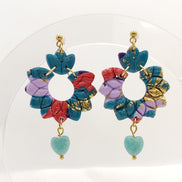 boucles doreilles colorées artisanales 70300