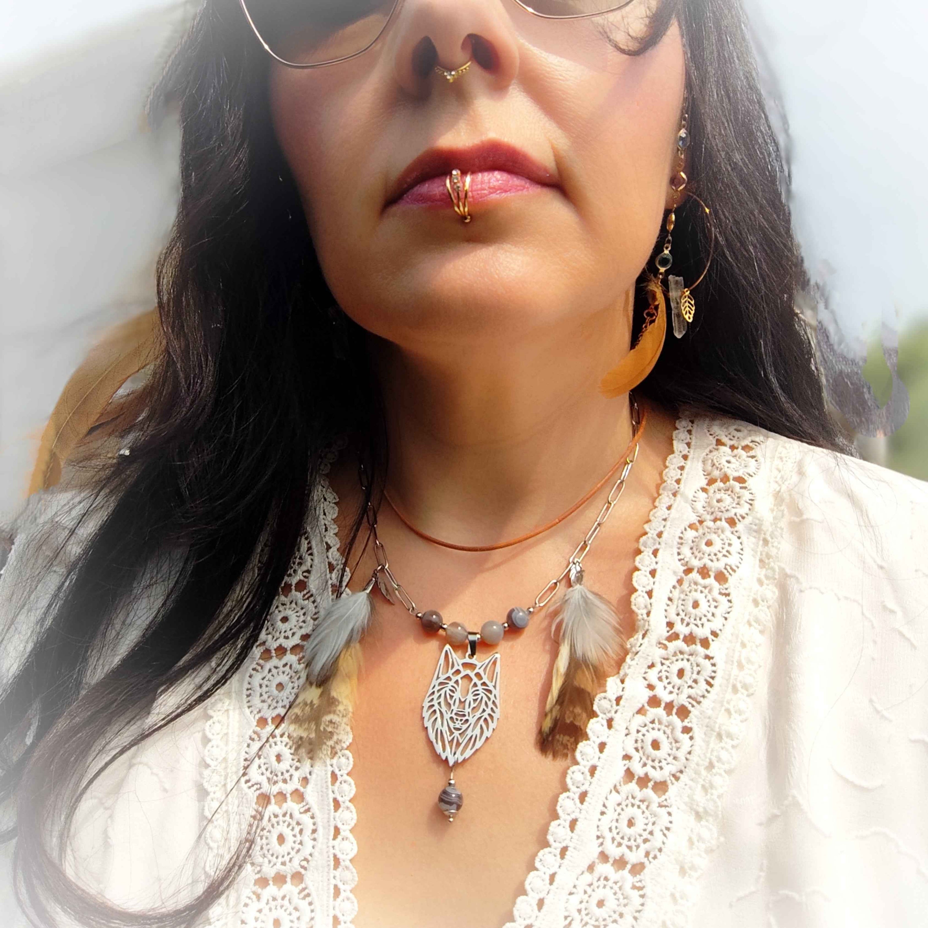 Collier ou bracelet en agate du Botswana extra 