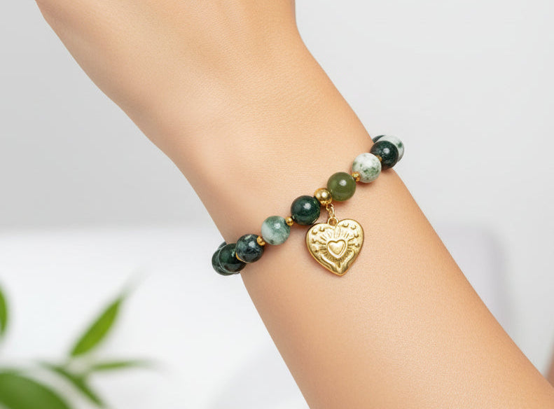 bracelet en agate mousse