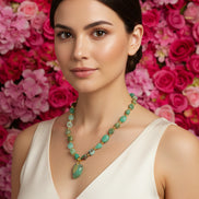 Collier de perles en Chrysoprase