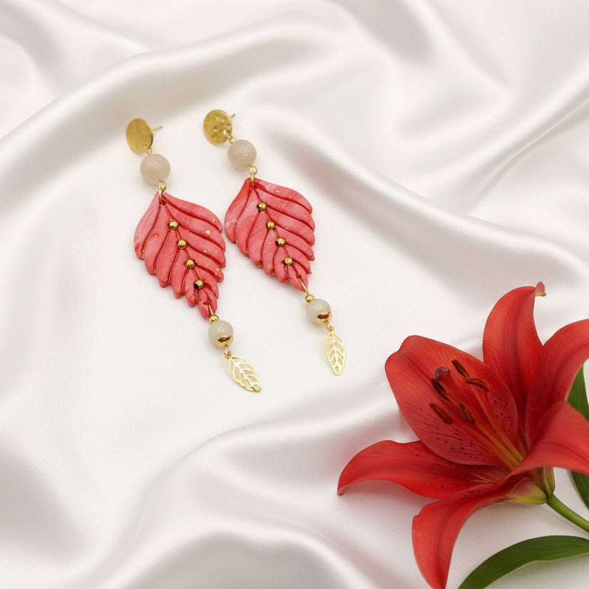 boucles d'oreilles artisanales en pierre