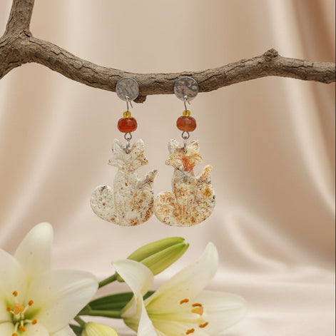 Boucles d'oreilles renard 