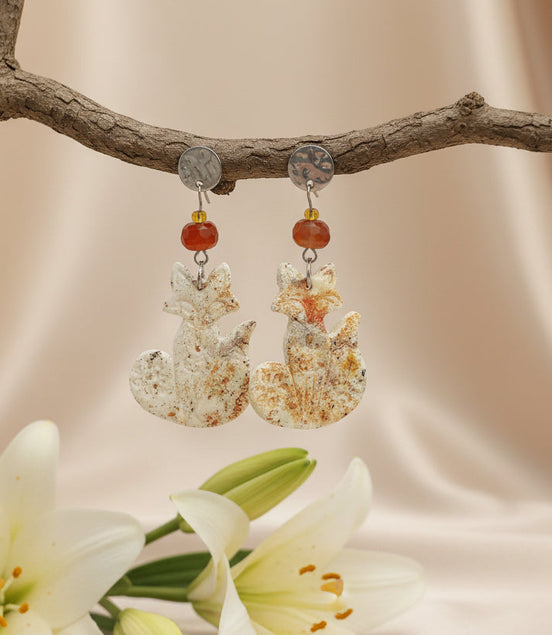 Boucles d'oreilles renard 