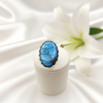 bague ajustable labradorite