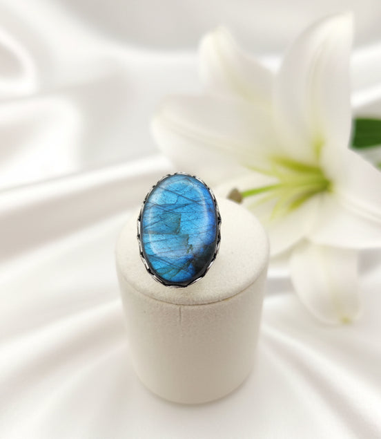 bague ajustable labradorite