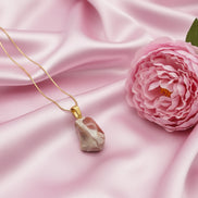 Pendentif ou pierre libre en Agate du Botswana rose extra 2 cm