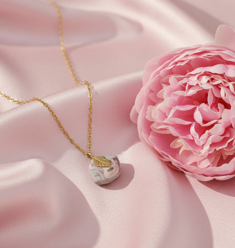 Pendentif ou pierre libre en Agate du Botswana rose extra 2 cm