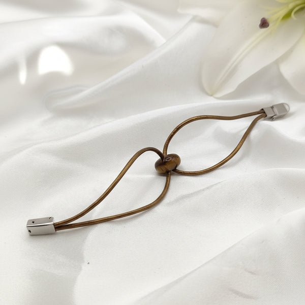 bracelet cuir et pierre