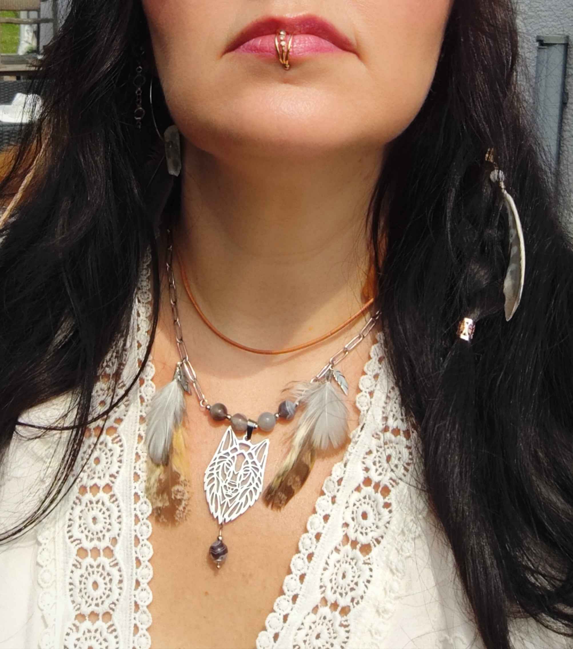 Collier ou bracelet en agate du Botswana extra 