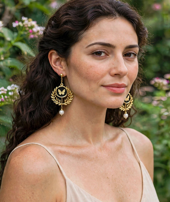 boucles d oreille en perles d'eau douce
