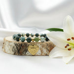 bijoux en agate verte