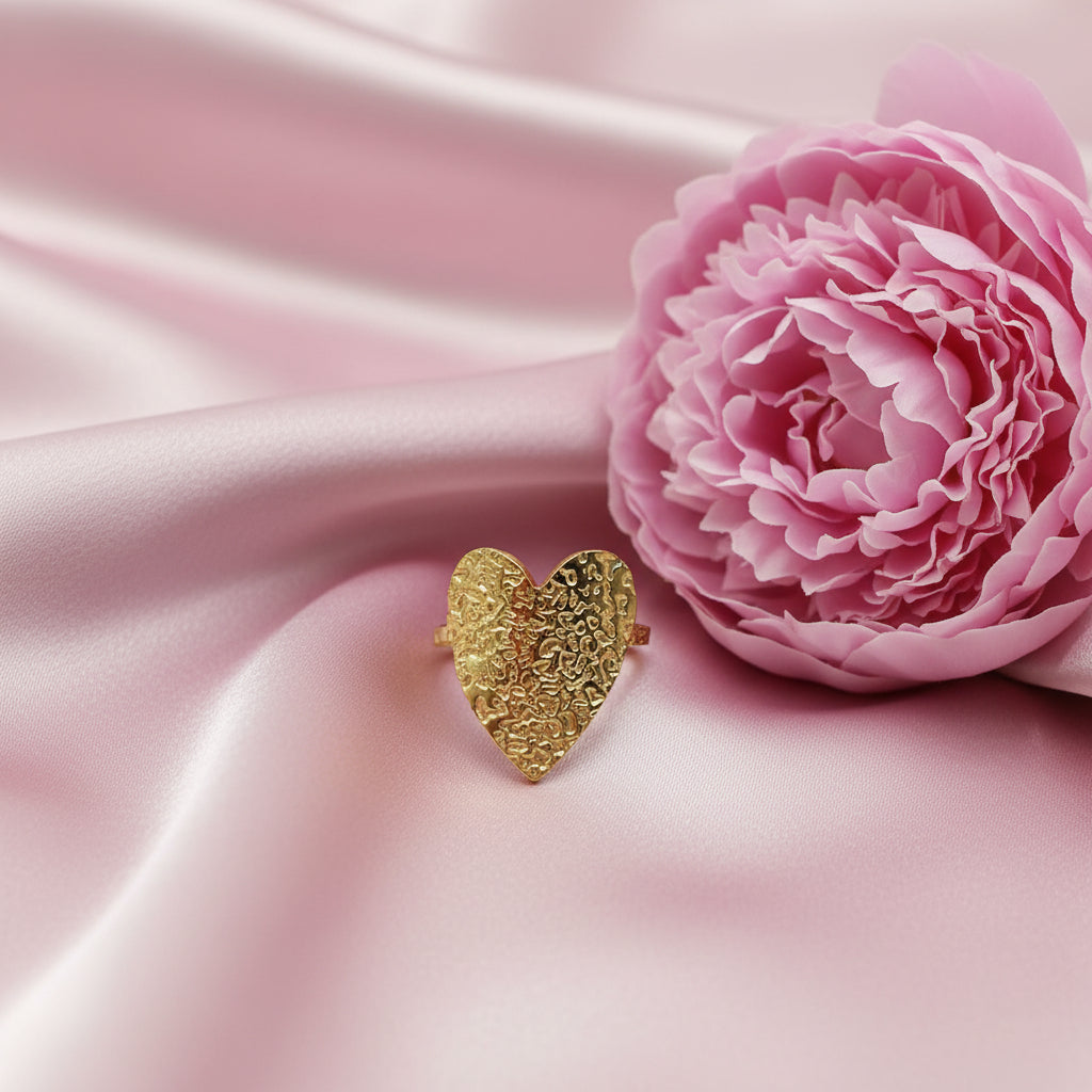 Bague doré en acier inoxydable