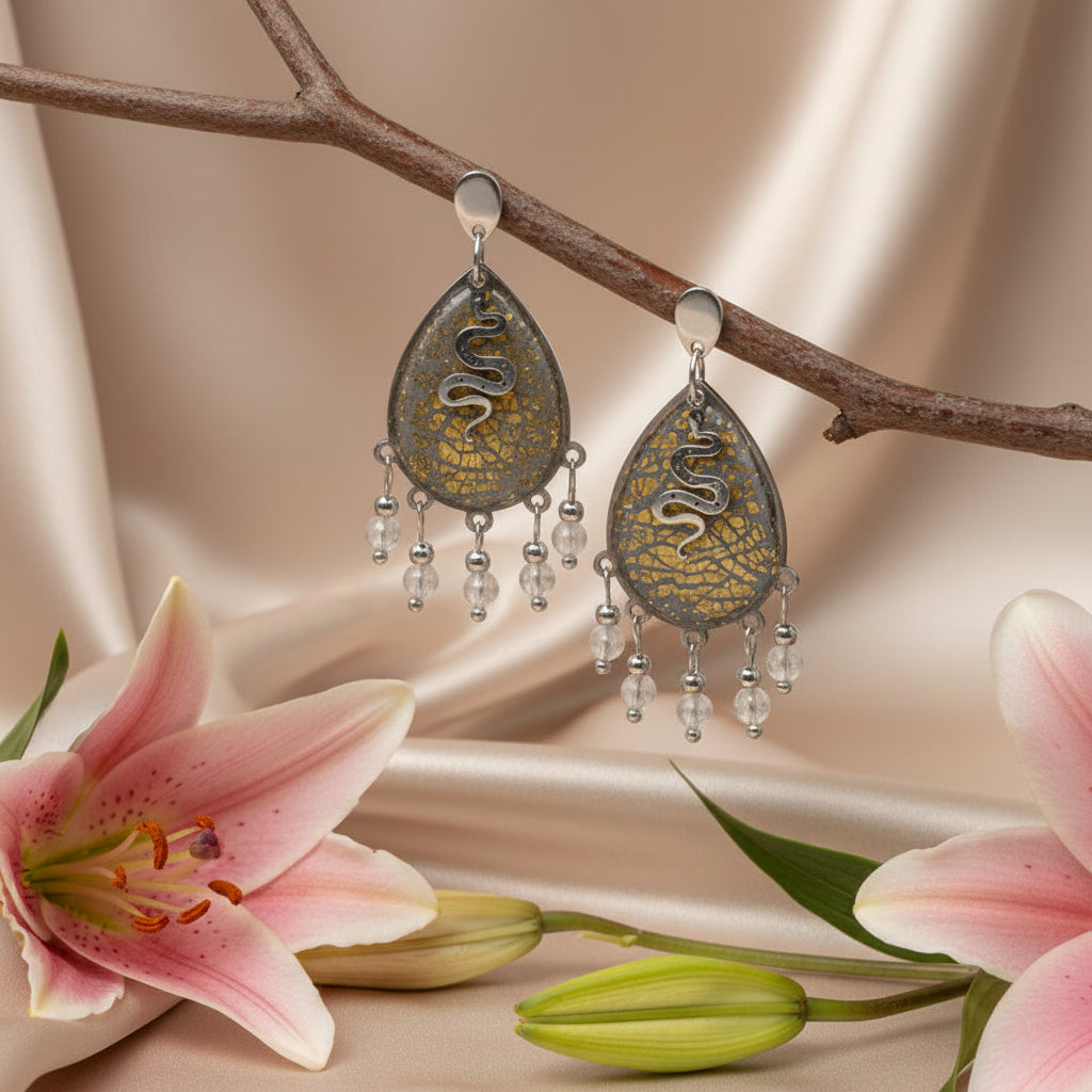 Boucles d'oreilles  labradorite argenté 70300 france