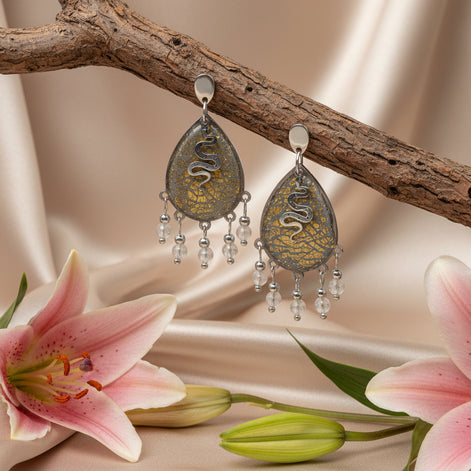 Boucles d'oreilles  labradorite argenté 70300 france