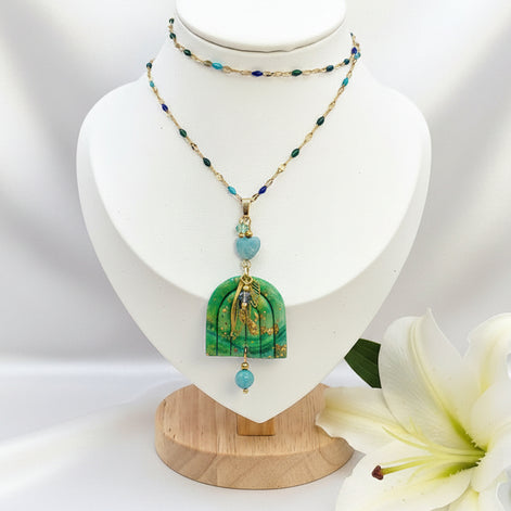 Parure Arc-en-Ciel Féérique en Amazonite – Collier 