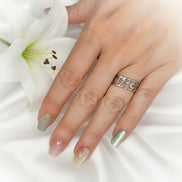 Bague Horus Ankh en acier inoxydable