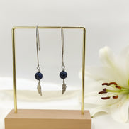 boucle d oreille sodalite plume 70