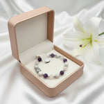 Bracelet bouddha paix intérieure améthyste howlite quartz rose