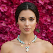 collier tour de cou en larimar 