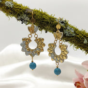 Boucles d’Oreilles Rosa Apatite en doré
