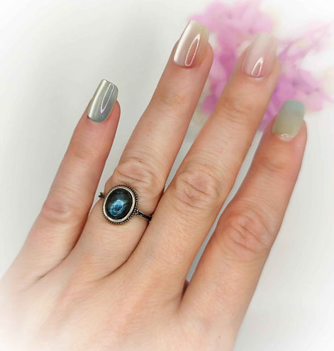 Bague en argent s925 et labradorite